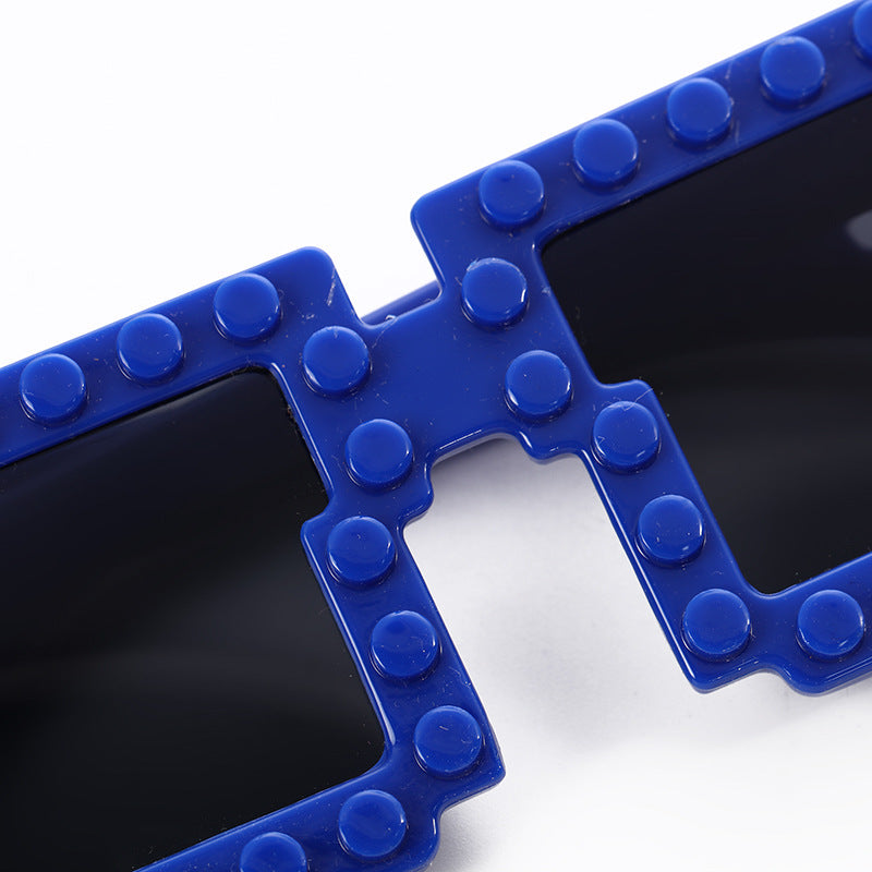 Wholesale ABS Cute and Funny Building Block Mosaic Sunglasses